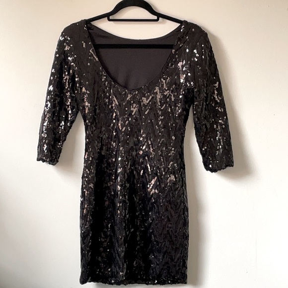EUC Black sequined Dress - Picture 2 of 2